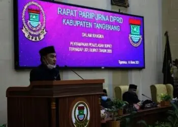 Wabup Tangerang Serahkan LKPJ Tahun 2020 ke Ketua DPRD