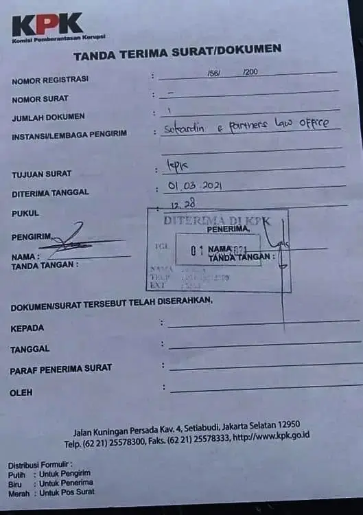 Kuasa Hukum Buruh PT. Freetrend Surati KPK