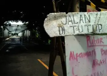 Jembatan Ciujung Bypass Salahaur Lebak Kembali Ditutup