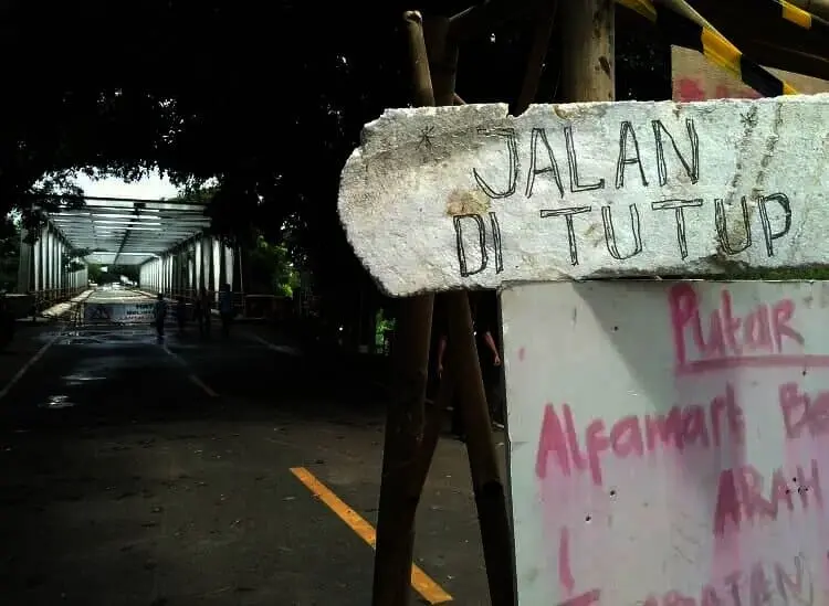 Jembatan Ciujung Bypass Salahaur Lebak Kembali Ditutup