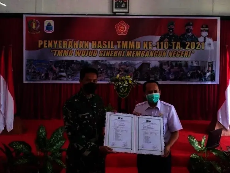 Aset TMMD Diserahkan ke Pemkab, TMMD Ke-110 Resmi Berakhir