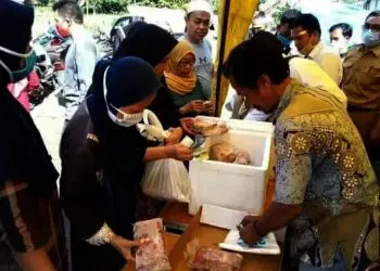 Stabilkan Harga, Bulog dan Diskoperindag Kabupaten Serang Gelar OP Daging