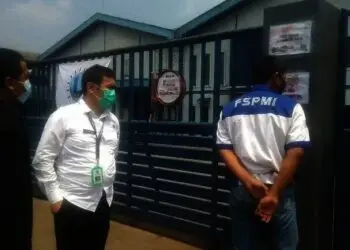 Cek Penutupan Pabrik, Plt Kadisnaker Kabupaten Tangerang Ditolak