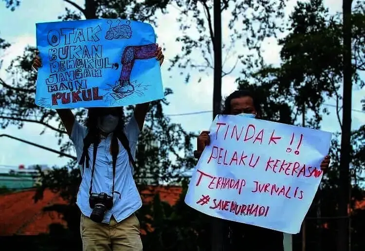 Wartawan Gelar Aksi Solidaritas Terhadap Nurhadi