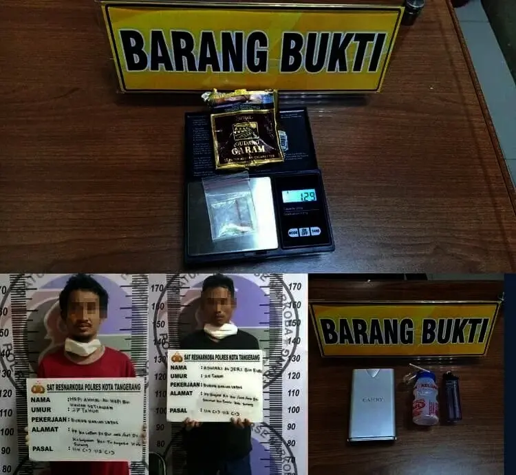 Satnarkoba Polresta Tangerang Ringkus 2 Pengedar Sabu
