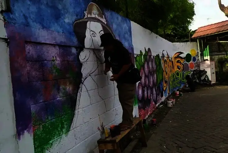 Kampung Lorong Anggur di Karawaci Tangerang Semakin Dipercantik dengan Mural