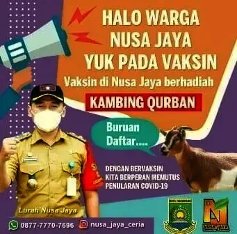 Vaksinasi di Nusa Jaya Karawaci Berhadiah Kambing Kurban