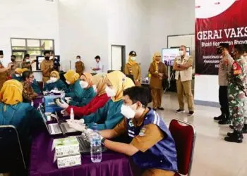 Upayakan 100 Ribu Warga Tervaksin Perminggu, Bupati Pantau Vaksinasi Covis-19 Massal se-Kab. Tangerang