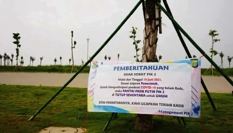 Pengunjung Pantai Pasir Putih PIK 2 Dihadang