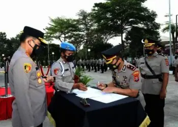 Jabatan Kabag Ops, Kasat Samapta, dan Kabag Log Polresta Tangerang Dikukuhkan