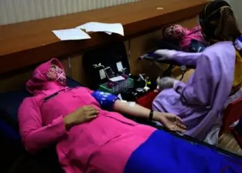Sambut Hari Bhayangkara ke-75, Polresta Tangerang Gelar Donor Darah