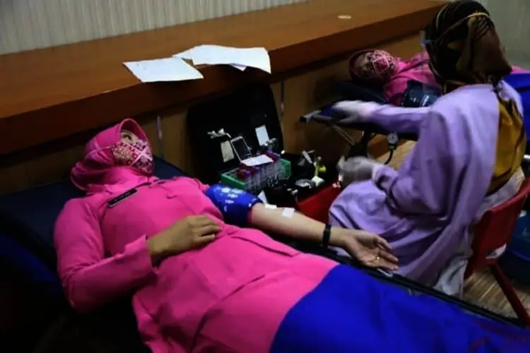 Sambut Hari Bhayangkara ke-75, Polresta Tangerang Gelar Donor Darah
