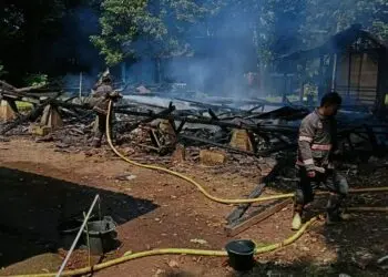 Bangunan Ponpes Roudhotul Fatah Cadasari Terbakar, Empat Kamar Santri Hangus