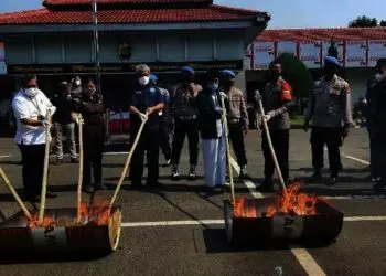 Polrestro Tangerang Kota Musnahkan Ratusan Kilogram Narkoba