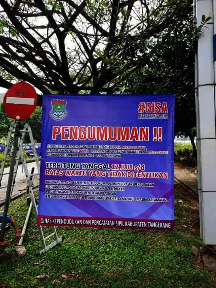 Mulai 12 Juli 2021, Disdukcapil Tutup Sementara Pelayanan Tatap Muka