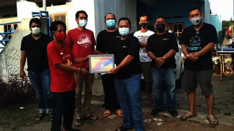 Sambangi Rumah Singgah FBn, TVCI Chapter Serang Bantu Makanan, Vitamin dan Operasional Relawan