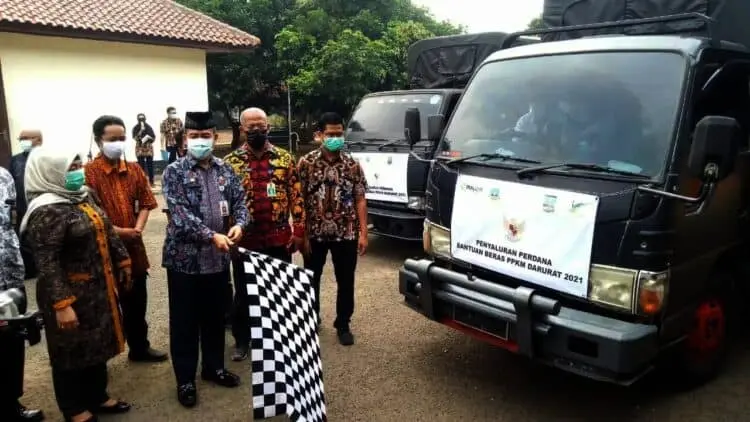 Bantuan Beras untuk KPM PKH dan BST di Kabupaten Serang Mulai Disalurkan