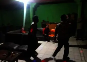 Anggota Polres Serang Razia Tempat Hiburan Malam, Sabtu (31/7/2021). (ISTIMEWA)