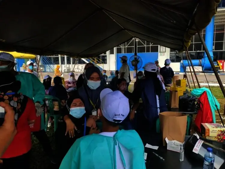 Kodim 0602 Serang bersama PT PWI Plant 2 Gelar Serbuan Vaksin