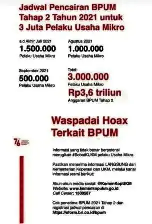 Waspada Hoaks Pencairan BPUM Tahap Ketiga