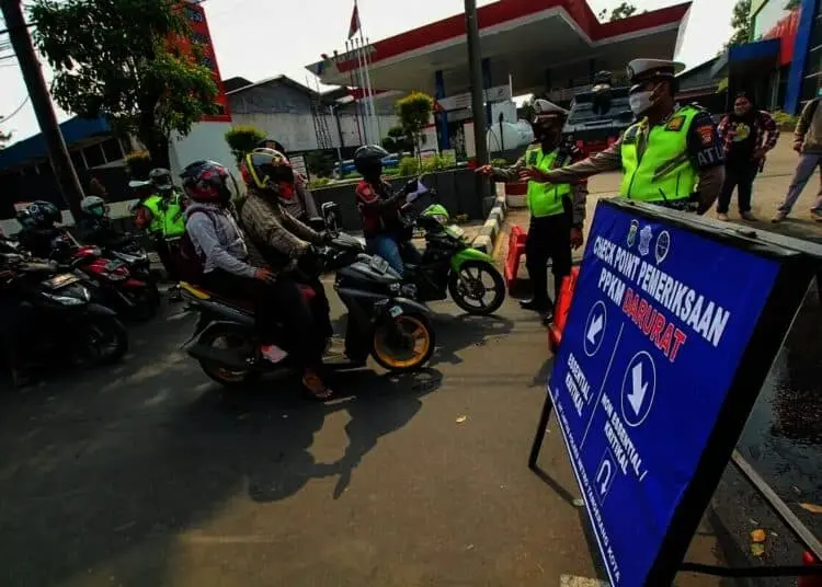 Pengetatan Pos Penyekatan PPKM Darurat di Batuceper