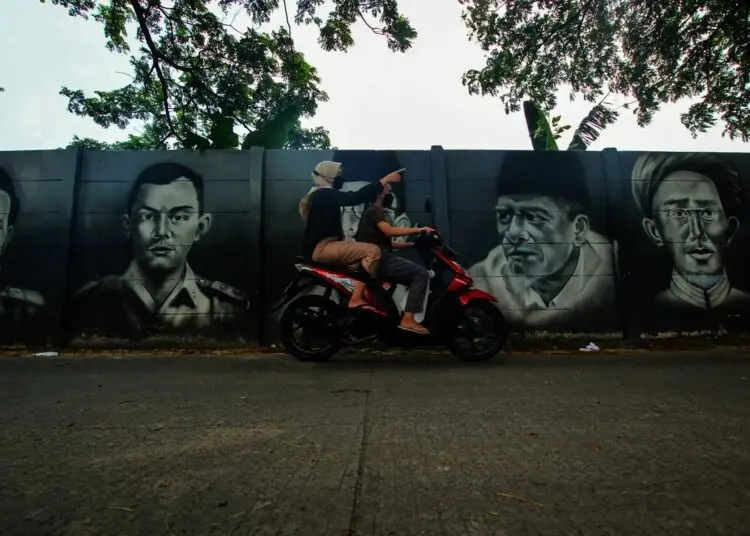 Potret Mural Bertema Presiden RI dan Pahlawan Nasional di Jalanan Cipondoh