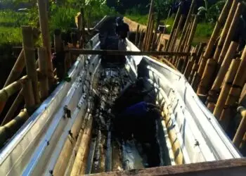 Saluran Irigasi Cilancar II Jebol Lagi, Petani Ancam Demo DPUPR Pandeglang