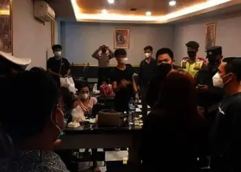 Jajaran Polres Serang menggerebek 4 lokasi THM, yang memaksa beroperasi di masa PPKM. (ISTIMEWA)