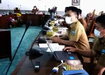 EVALUASI–Rapat evaluasi kegiatan vaksinasi, yang dilaksanakan di wilayah Kabupaten Serang, Selasa (31/8/2021). (ISTIMEWA)