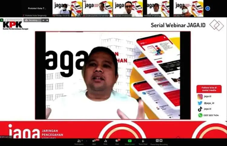 Webinar KPK, Wali Kota Tangerang Usul Digitalisasi Penyaluran Bansos