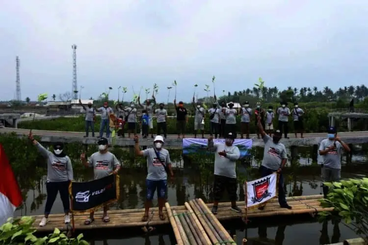 Komunitas Velozity Chapter Tangerang Tanam 1.000 Pohon Mangrove