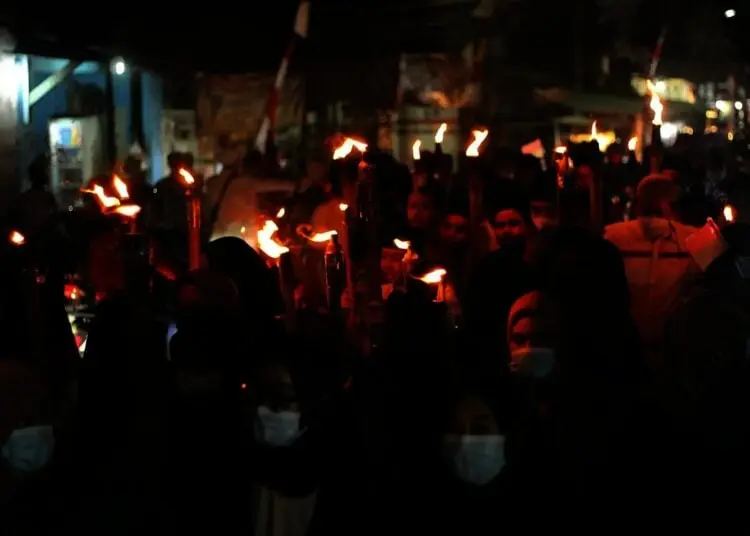 Foto Kemeriahan Pawai Obor Sambut Tahun Baru Islam di Tangerang