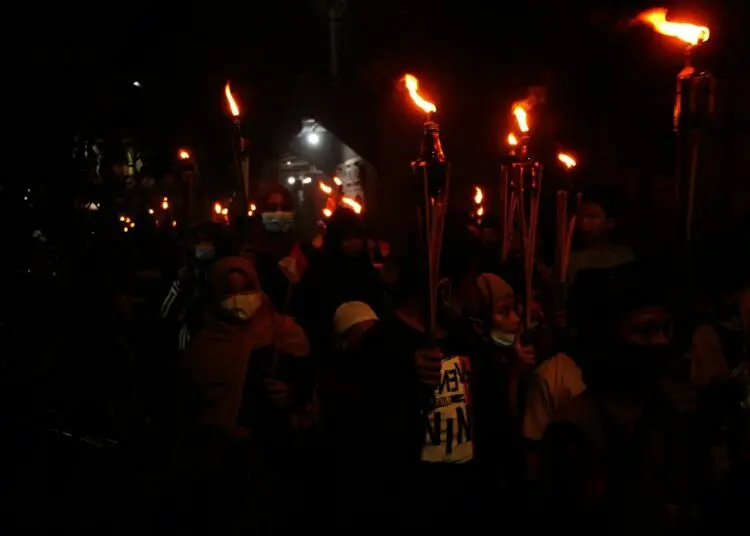 Foto Kemeriahan Pawai Obor Sambut Tahun Baru Islam di Tangerang