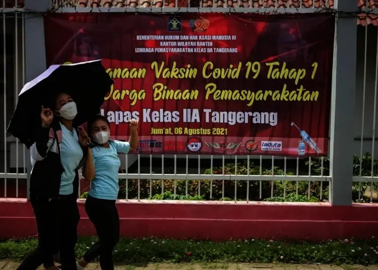 Foto Suasana Vaksinasi WBP Lapas Perempuan Kelas IIA Tangerang