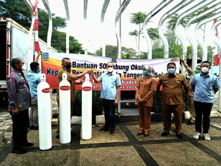 PT Pratama Abadi Industri Sumbang 50 Tabung Oksigen