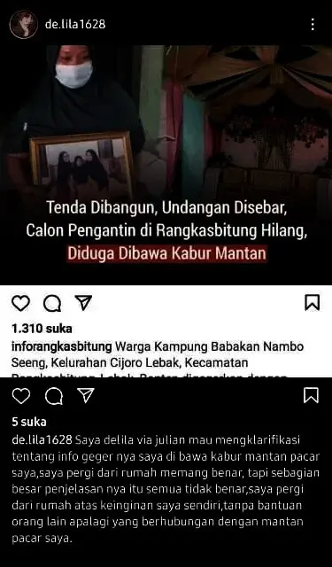 Muncul Akun Mengatasnamakan Delila Beri Klarifikasi, Netizen: Ngisinkeun