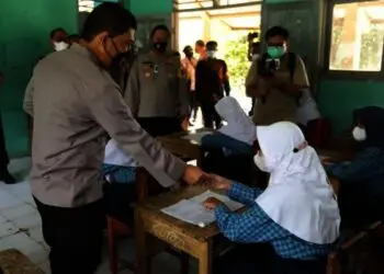 Wakapolda Banten Pantau Kegiatan PTM di Kecamatan Tunjung Teja