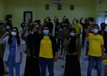 PMA BANTEN–Perencana Muda Airlangga (PMA) Banten, resmi diperkenalkan ke publik. Melalui acara Meet The Planner, di Aula Palang Merah Indonesia (PMI) Provinsi Banten, Kalodran, Kota Serang, Kamis (23/9/2021). (ISTIMEWA)
