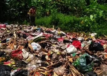 ELIMINASI MALARIA–Bupati Pandeglang, Irna Narulita, didampingi jajarannya sedang menyampaikan sambutan dihadapan jajaran PHRI, sebelum melakukan penandatanganan kerjasama elimasi malaria, di Tanjung Lesung, beberapa waktu lalu. (ISTIMEWA)