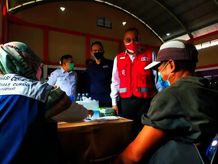 Bupati Zaki Tinjau Vaksinasi Pfizer PMI Kabupaten Tangerang