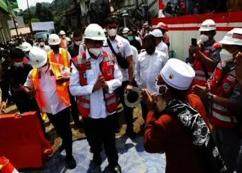 Jembatan Ciberang di Lebak Mulai Dibangun