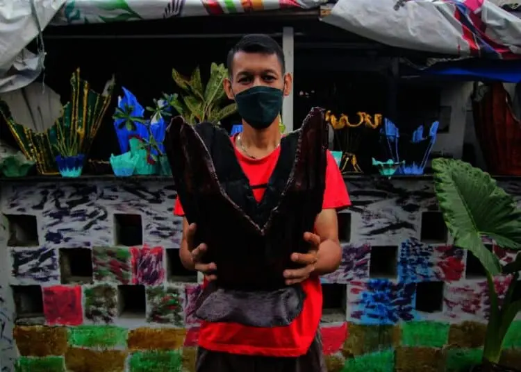 Potret Pembuatan Pot Berbahan Dasar Kain Bekas di Tangerang