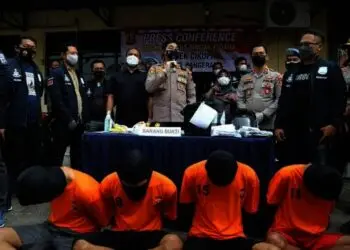 Polsek Cikupa Ringkus 4 Pelaku Curanmor Berikut 1 Senpi Rakitan