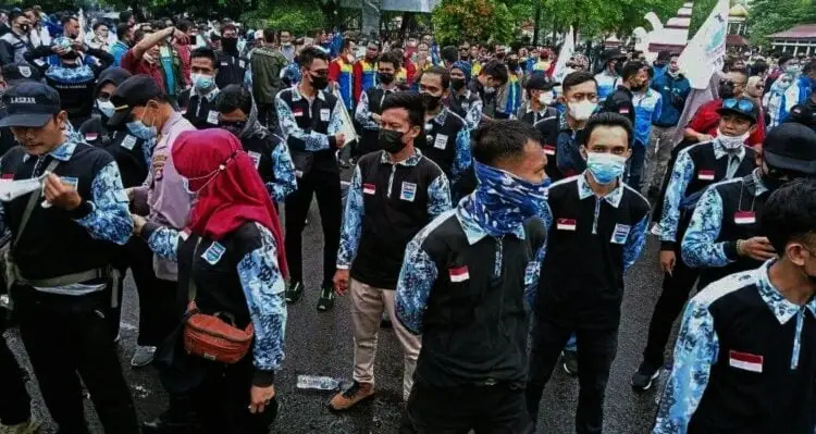 Peringatan Hari Sumpah Pemuda di Kabupaten Serang Diwarnai Unjuk Rasa Serikat Buruh, Ini Tuntutannya