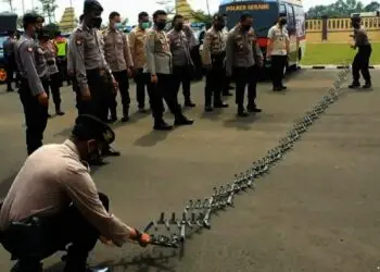Jelang Pilkades, Kapolres Serang Periksa Seluruh Kendaraan dan Peralatan