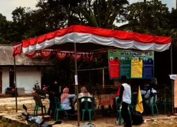 Pelaksanaan Pilkades di salah satu TPS di Kecamatan Cimanuk, Kabupaten Pandeglang, Minggu (17/10/2021). (ISTIMEWA)