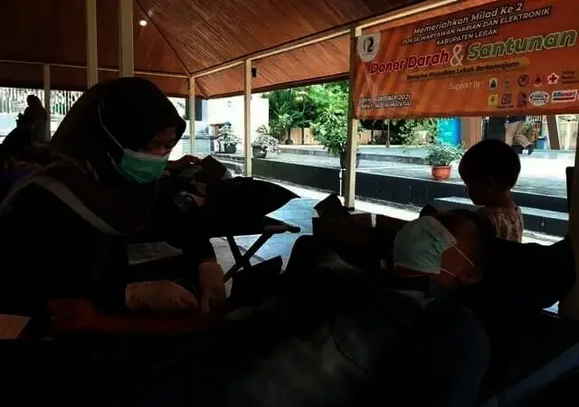 UUD PMI Krisis Stok, Pokja Wartawan Lebak Gelar Donor Darah