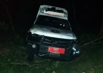 Diduga Nyasar, Mobil Ambulans Pengangkut Vaksin Masuk Jurang
