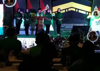 Ketua DPW PPP Provinsi Banten, Subadri Ushuluddin, menyampaikan sambutan di acara Muscab ke VI DPC PPP Kabupaten Serang, Sabtu (6/11/2021) lalu. (ISTIMEWA)