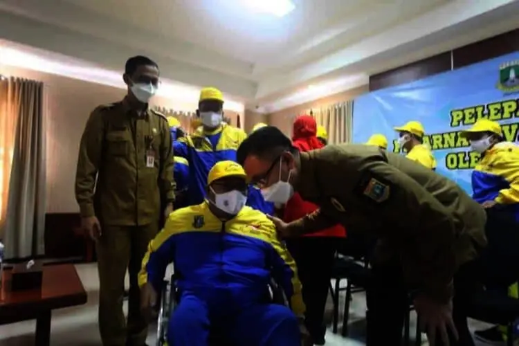 Olahraga Disabilitas Difasilitasi, Andika Lepas Kontingen Peparnas Banten